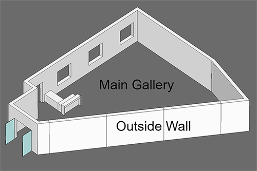3D Gallery Sketch Outside Gallery Walls Closed